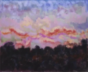 07S Maria Camilla Pallavicini Tramonto 1980 pastello su carta velluto cm33x41